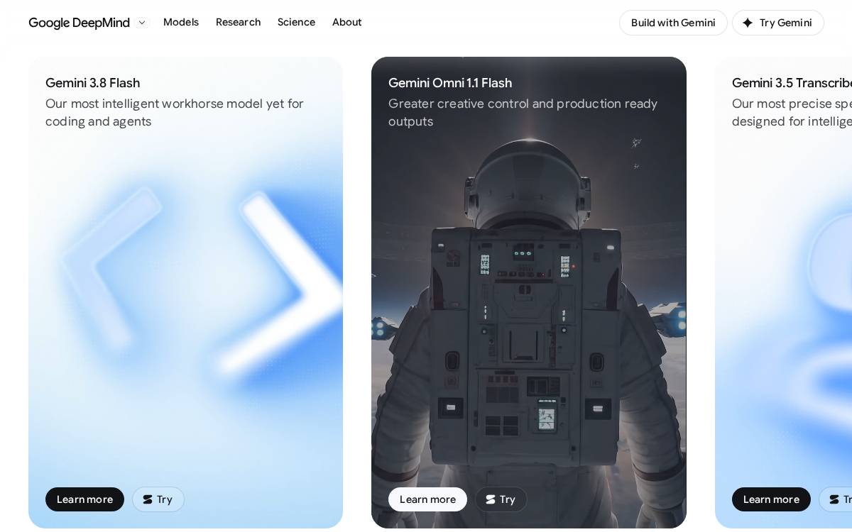 Google Deepmind website preview