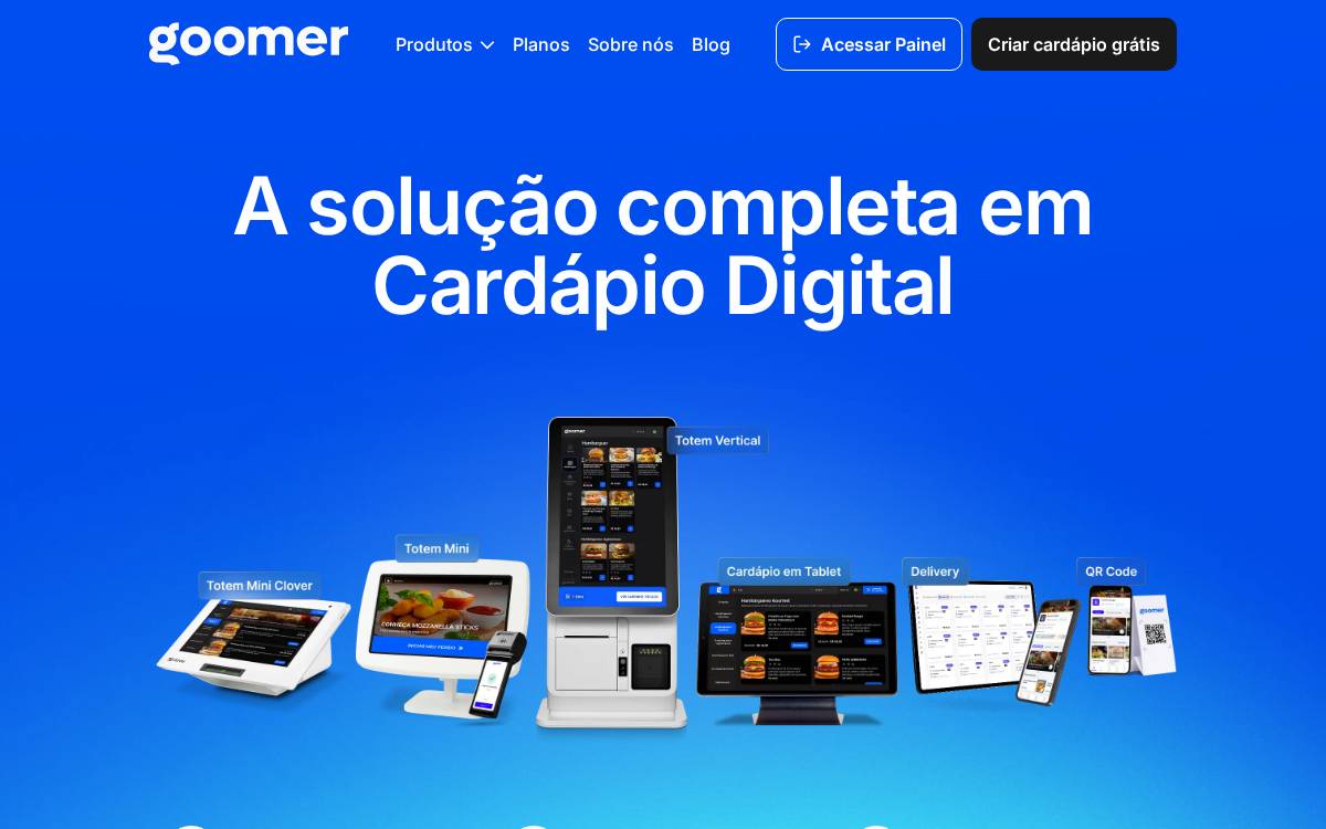 Goomer website preview