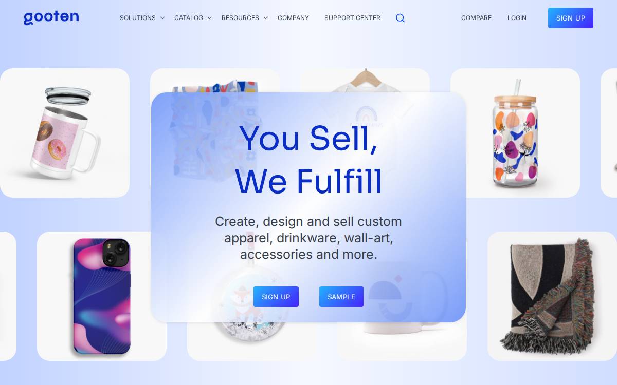 Gooten website preview