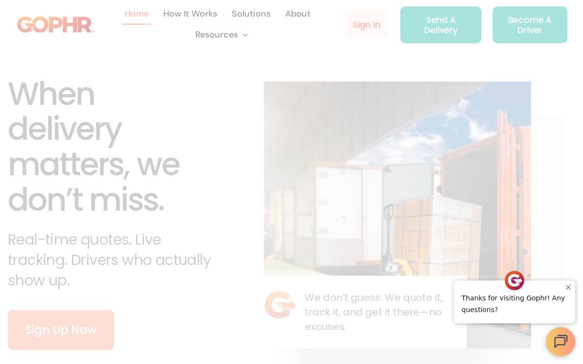 Gopher App website preview