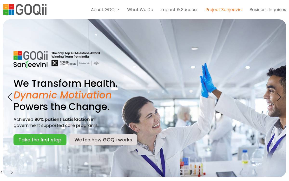 GoQii website preview