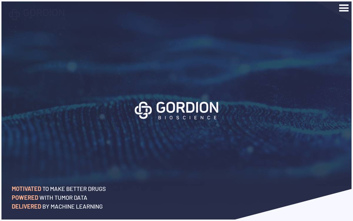 Gordion Bioscience website preview