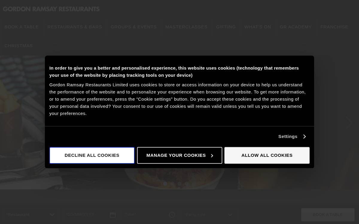 Gordon Ramsay website preview