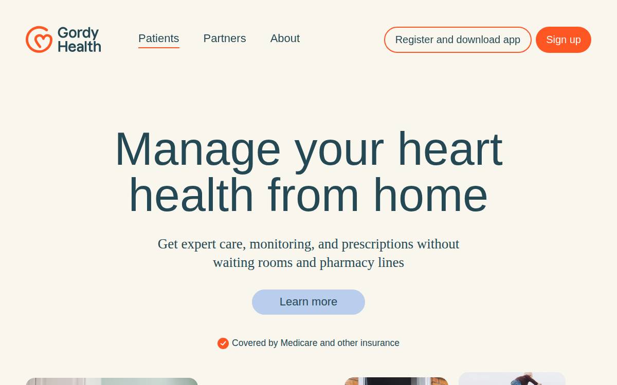Gordy Health website preview