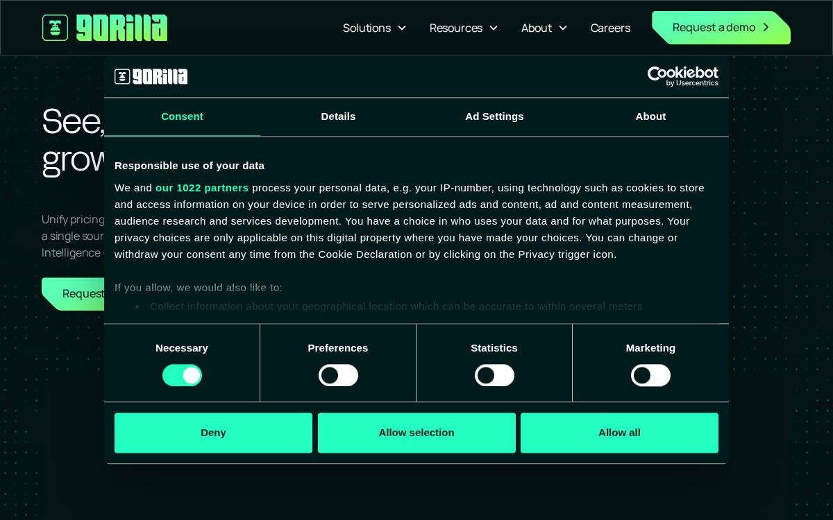 Gorilla website preview