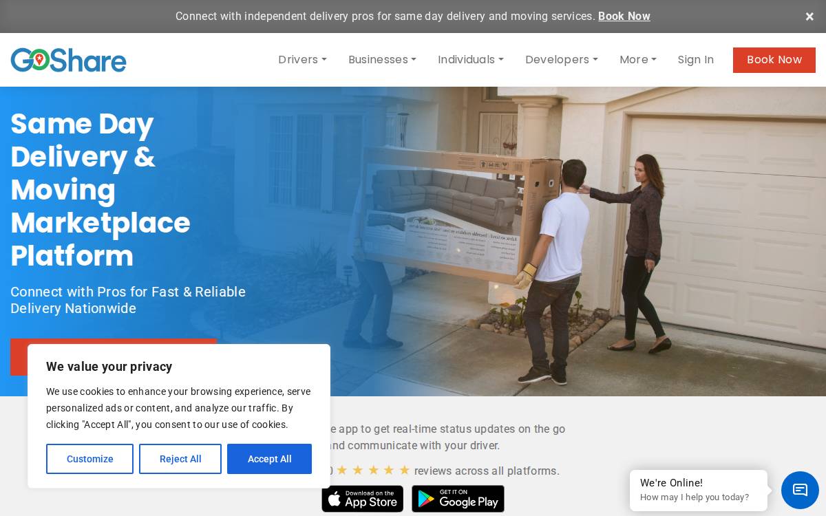 GoShare website preview