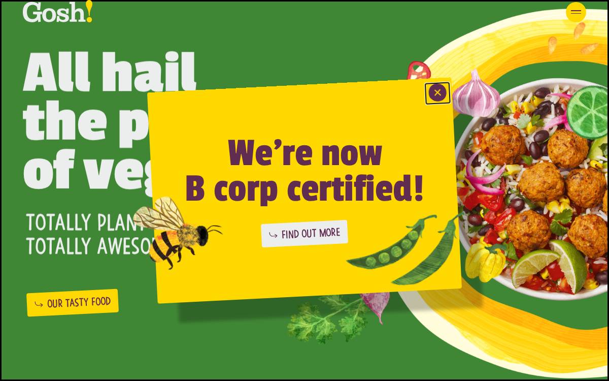 Goshfood website preview