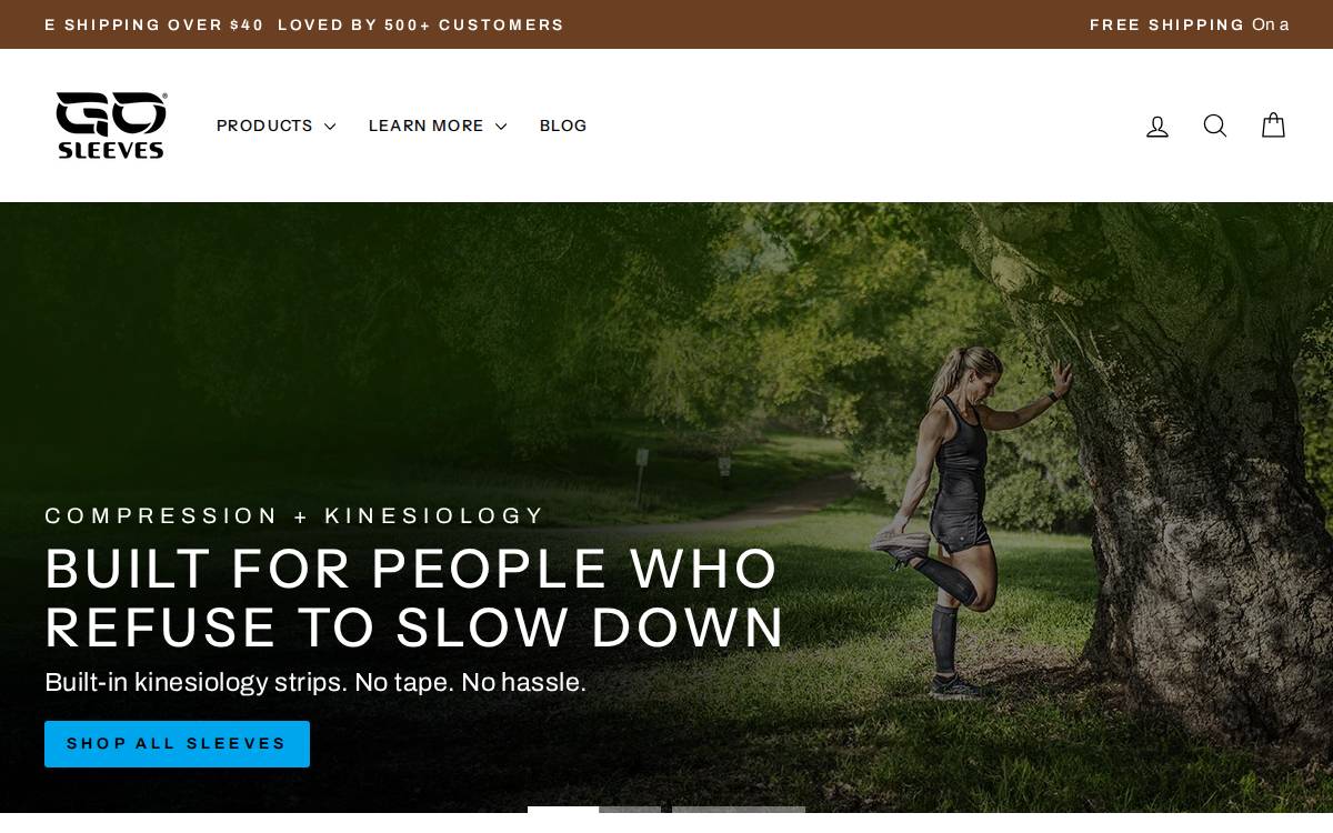 Gosleeves website preview
