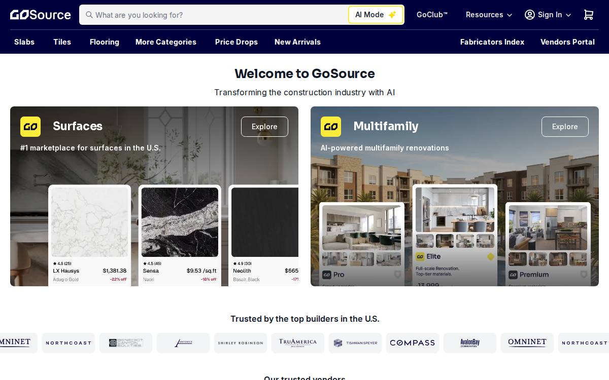 Gosource website preview