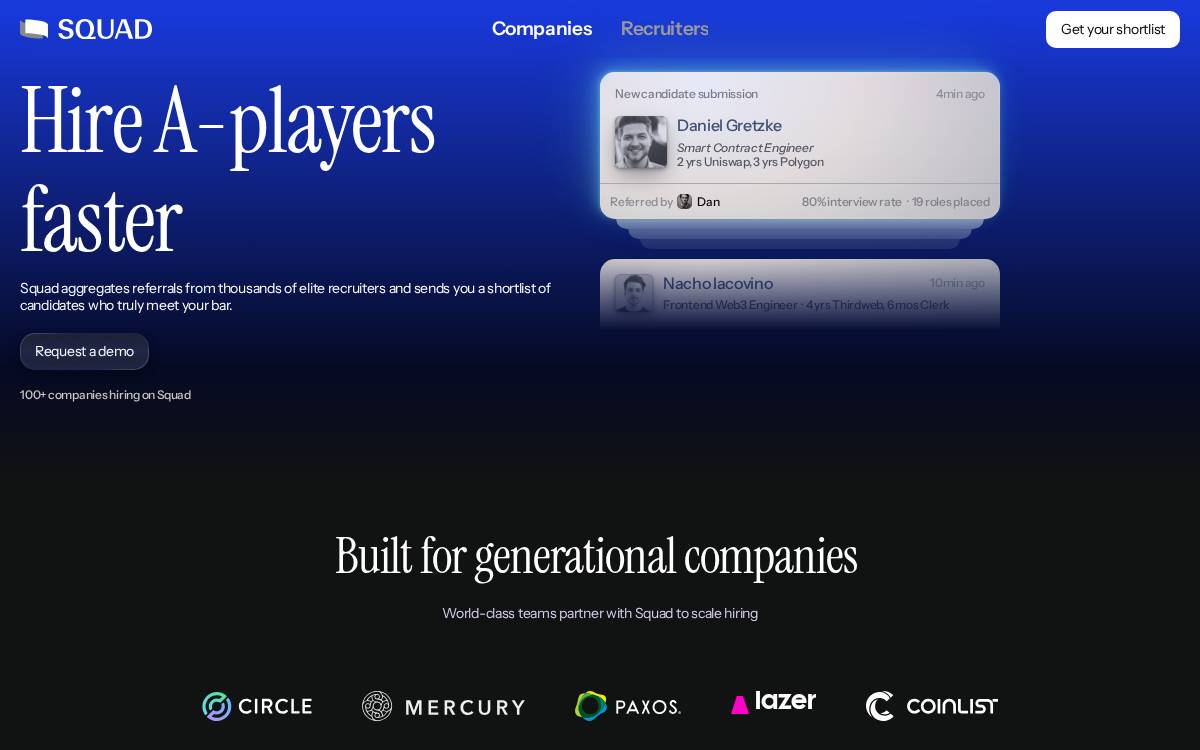 Gosquad website preview