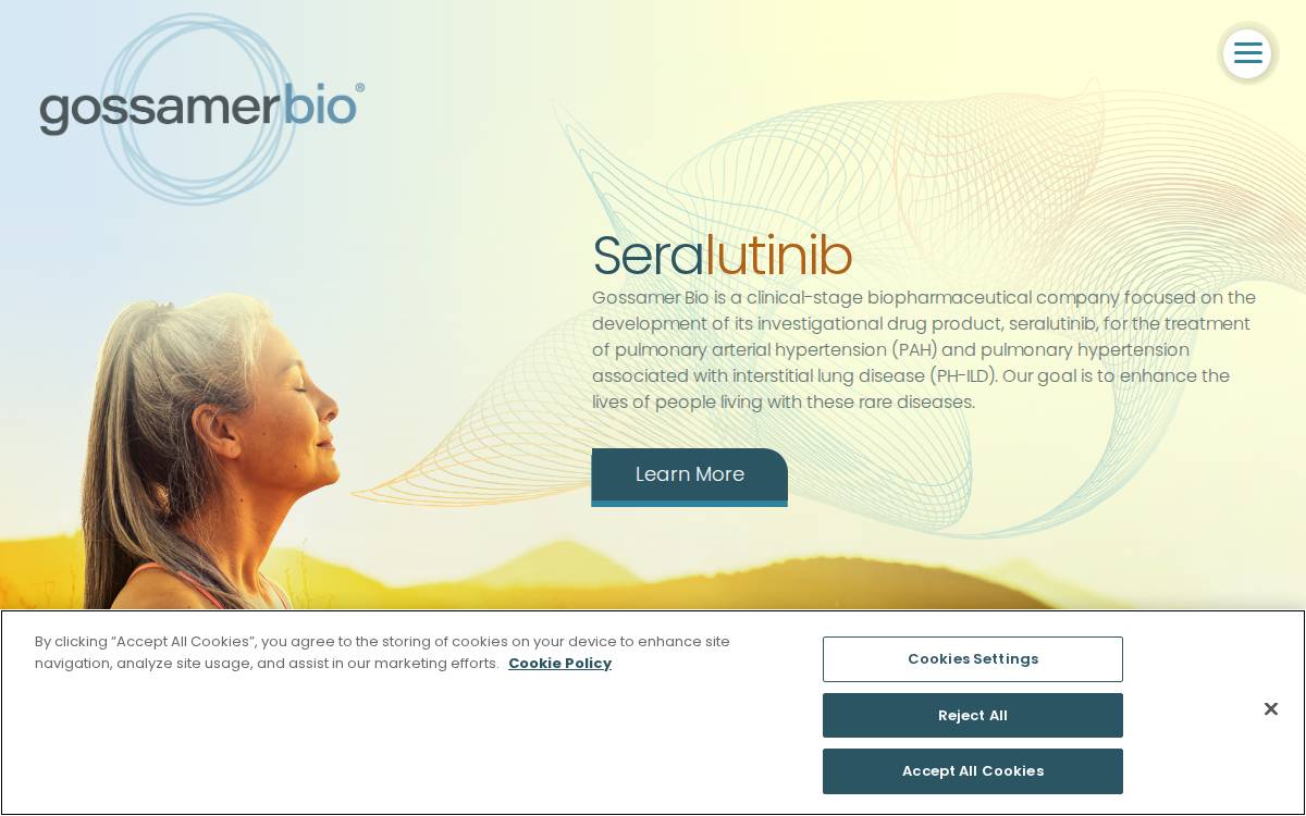Gossamer Bio website preview