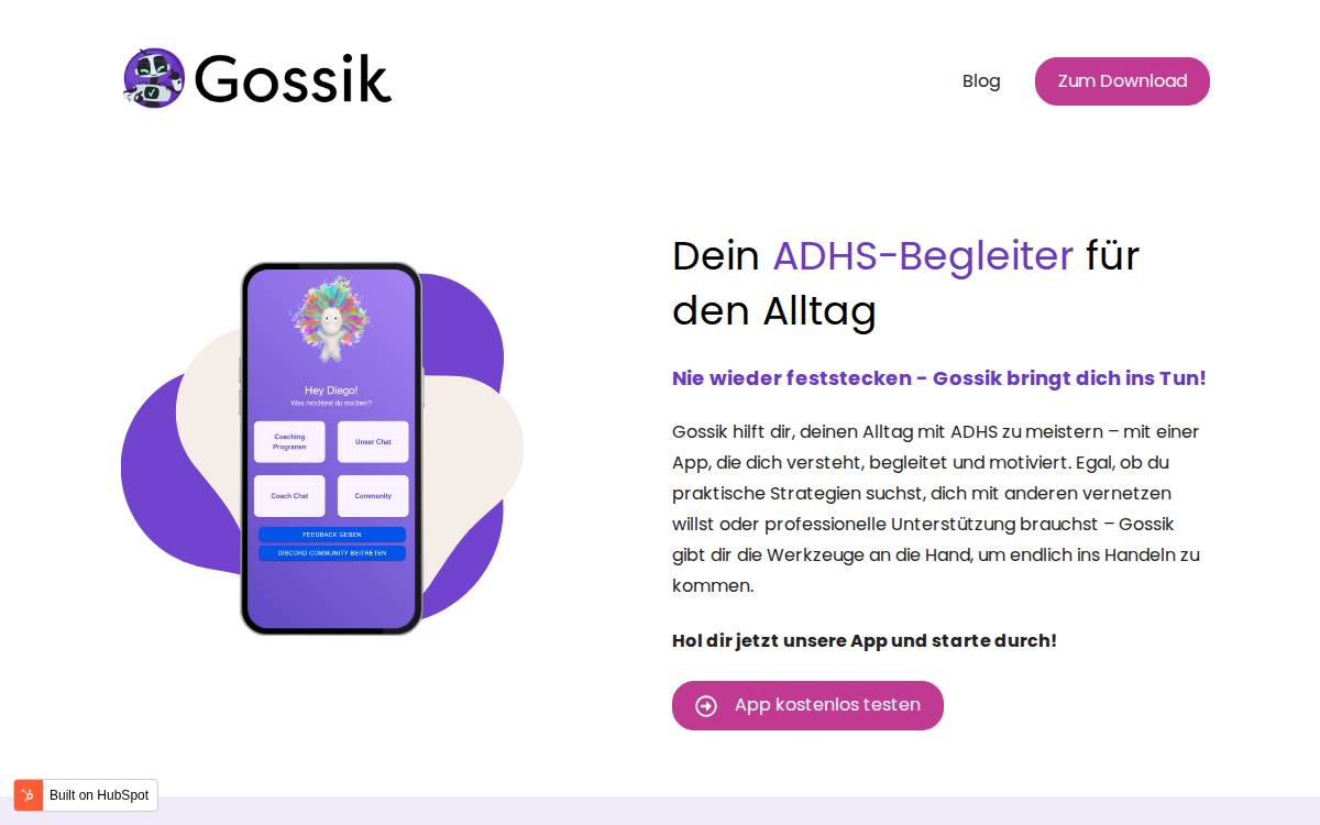 Gossik website preview