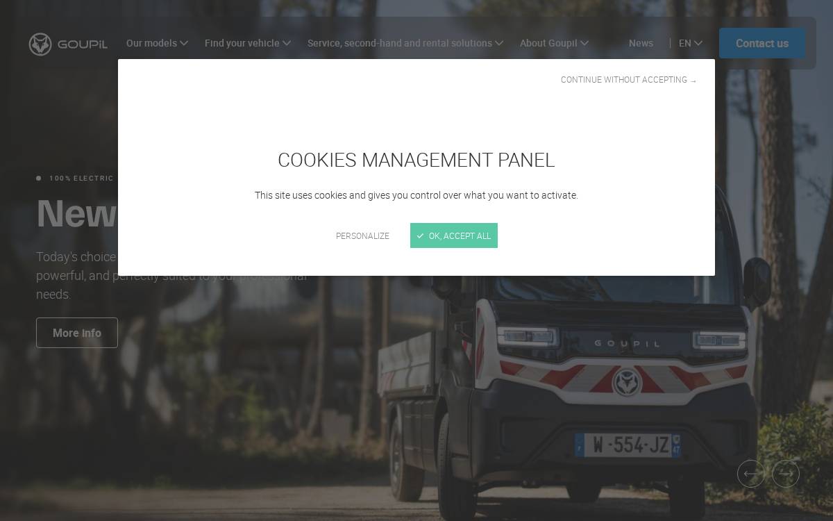 Goupil Ev website preview