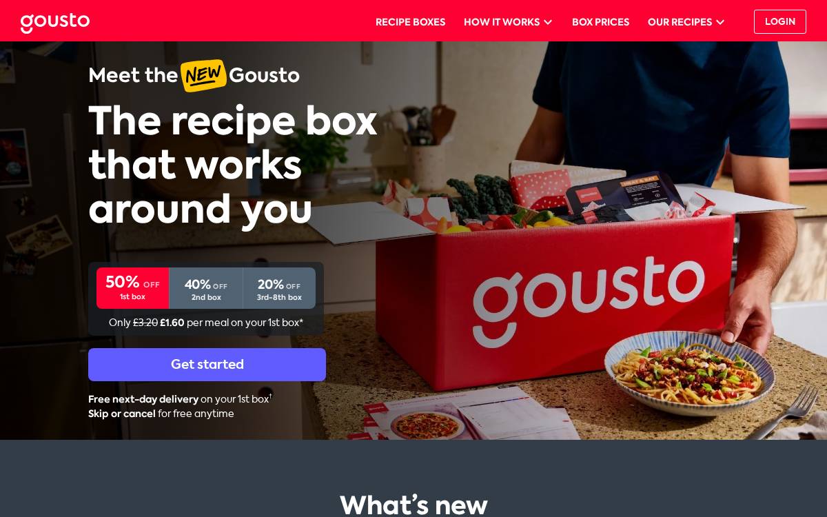 Gousto website preview