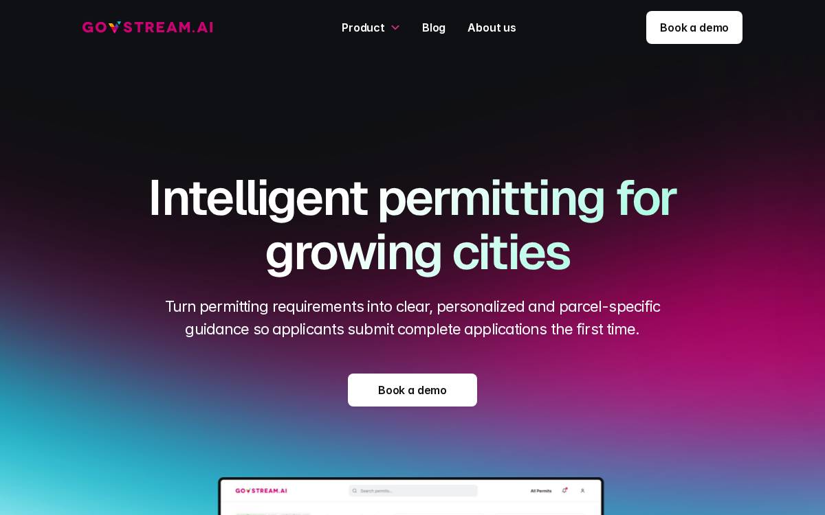 Govstream website preview