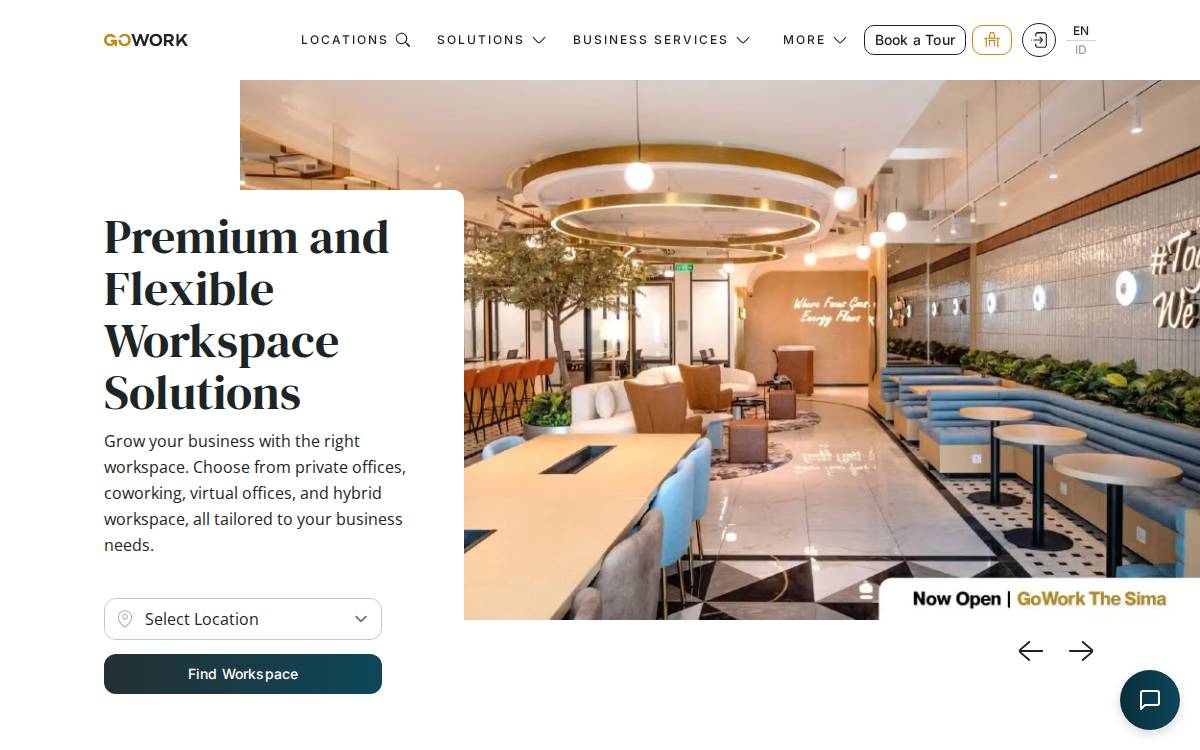 GoWork website preview