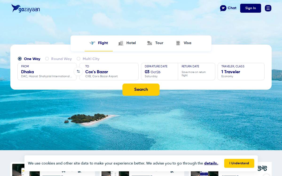 Go Zayaan website preview