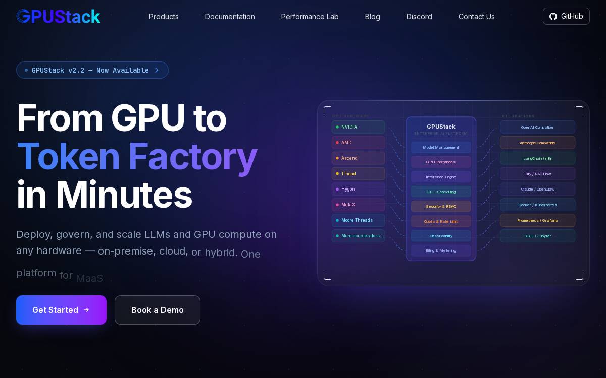 Gpustack website preview