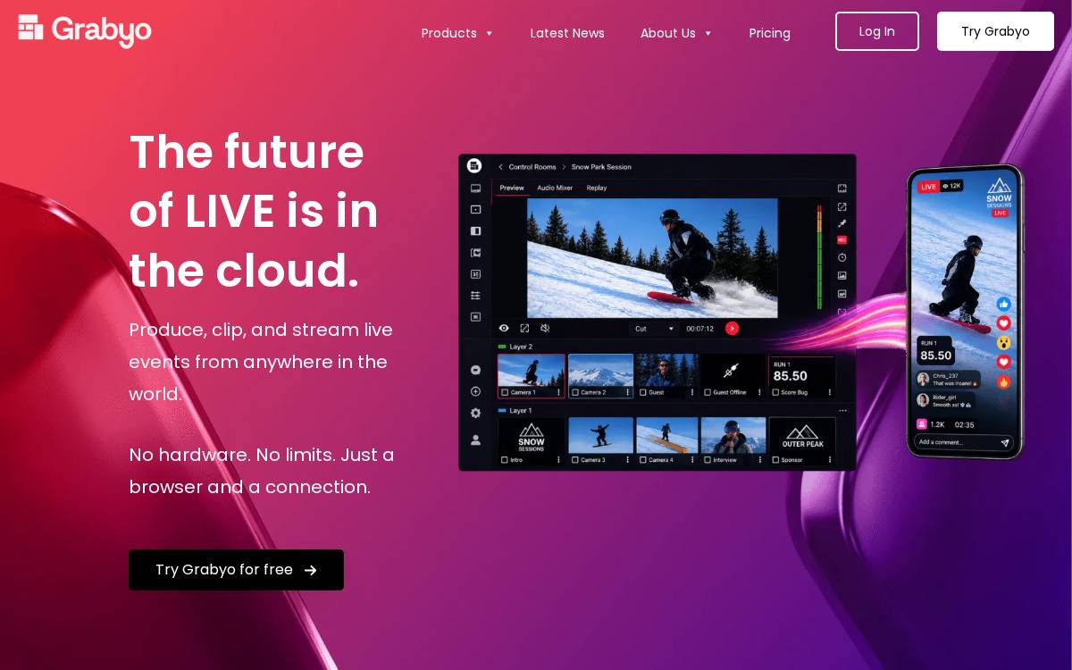 Grabyo website preview
