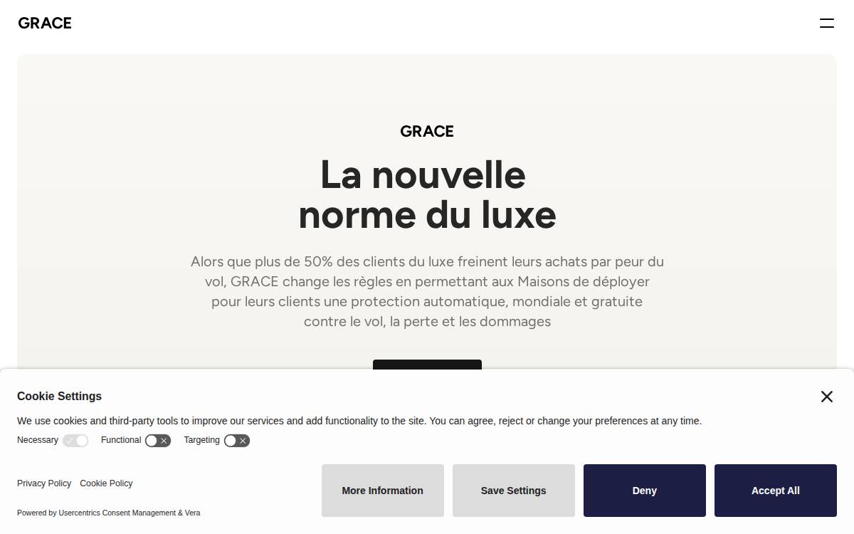 Grâce website preview