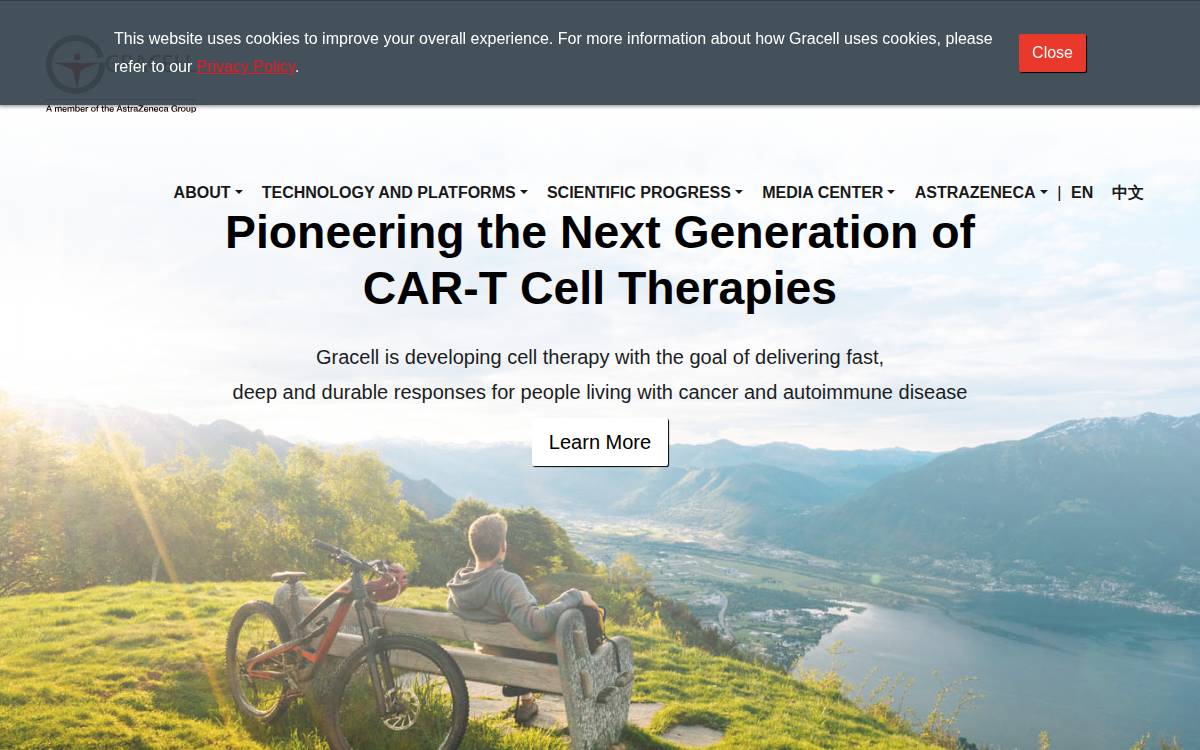 Gracellbio website preview