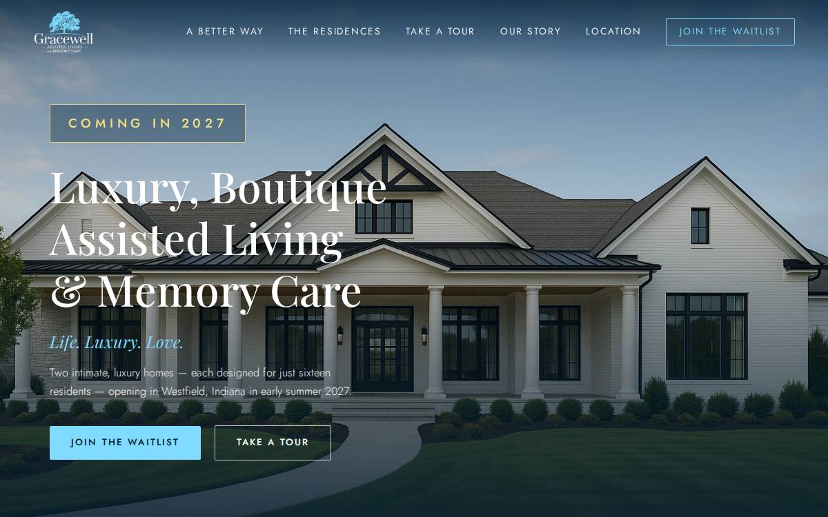 Gracewell Senior Living website preview