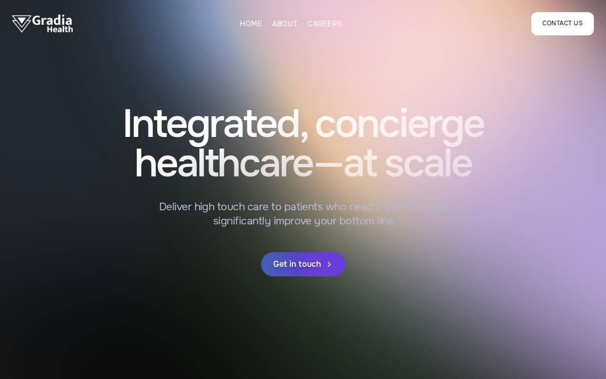 Gradia Health website preview