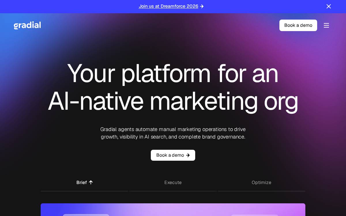Gradial website preview