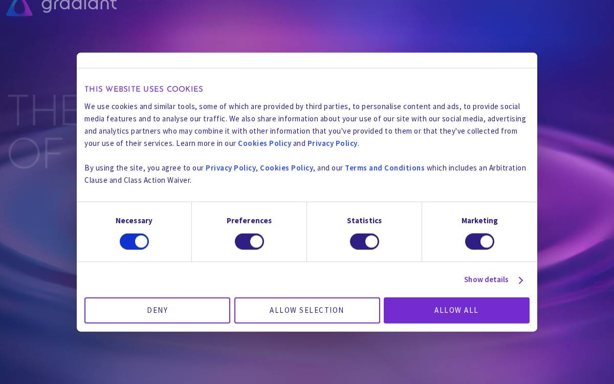 Gradiant website preview