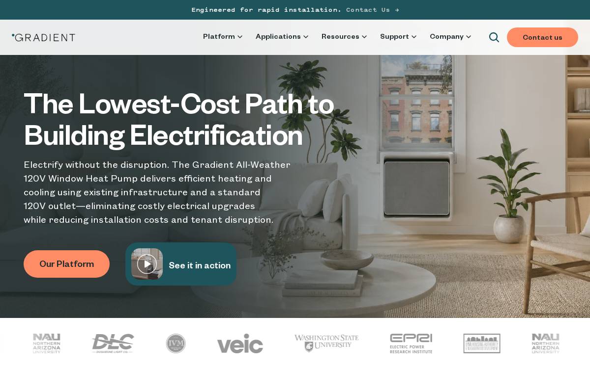 Gradient website preview