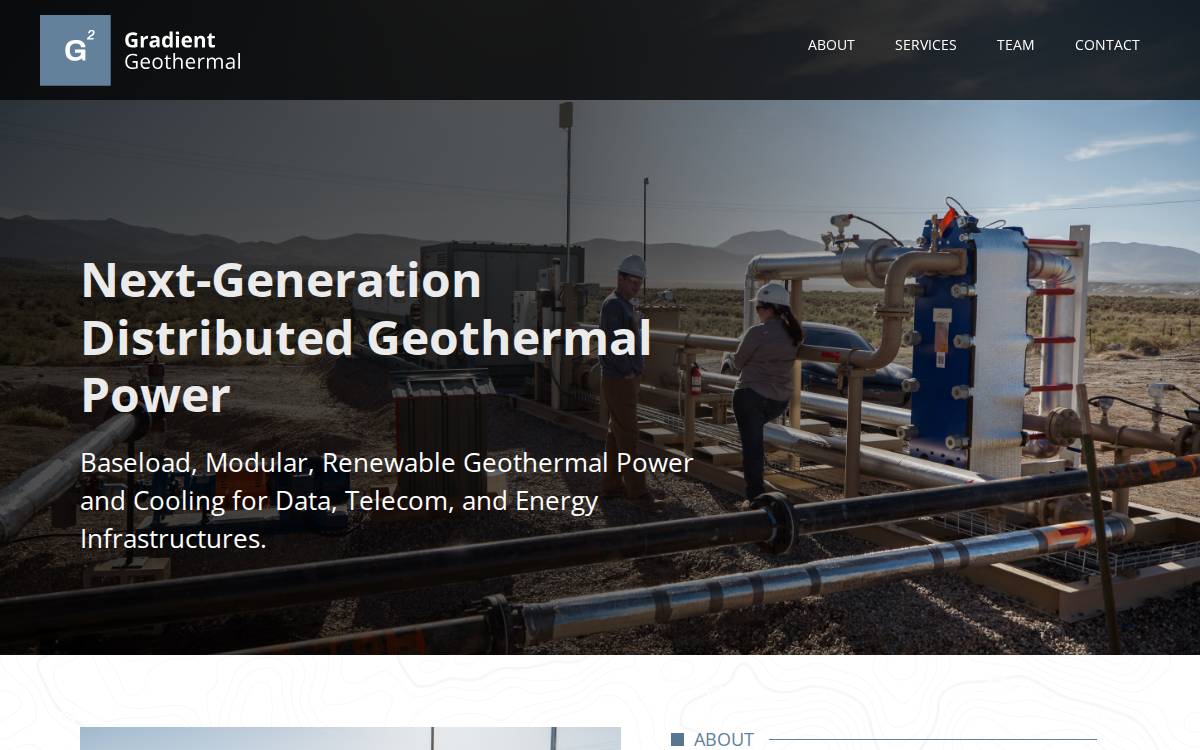 Gradient Geothermal website preview