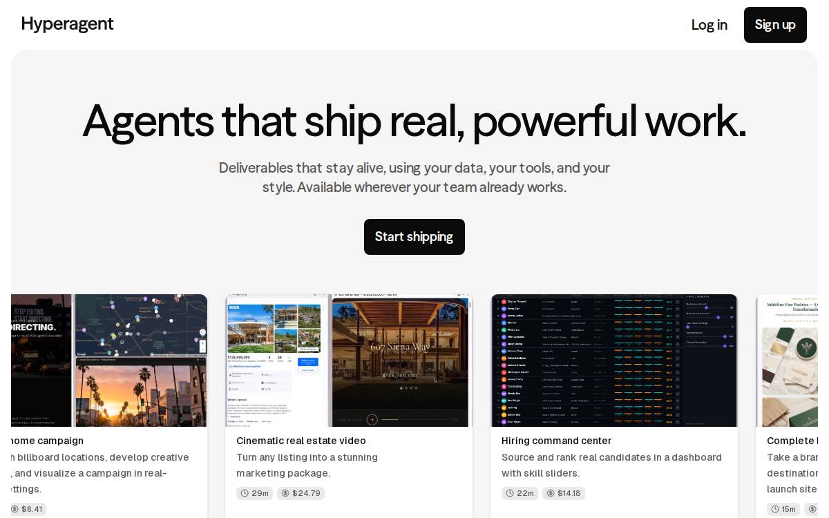 Gradient website preview