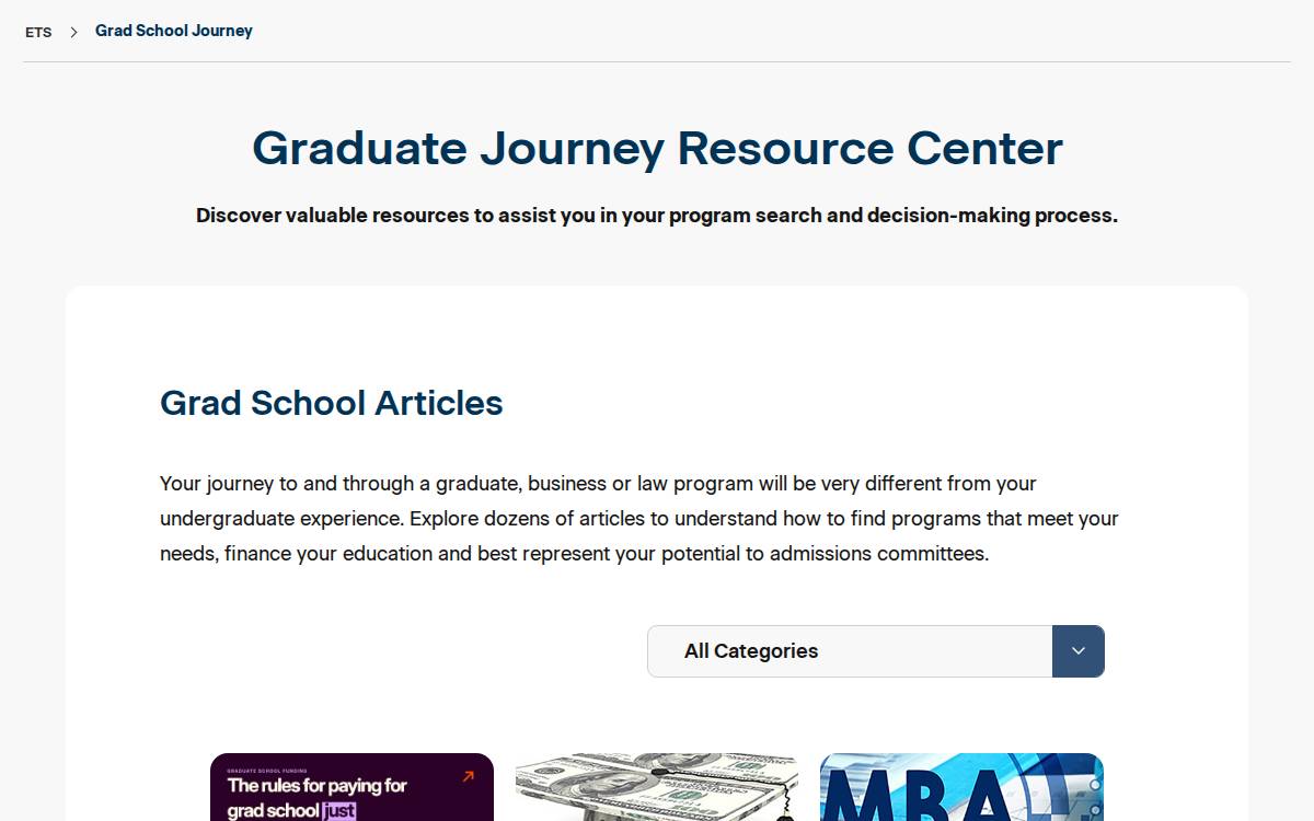 GradSchoolMatch website preview