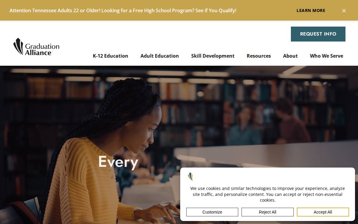 Graduation Alliance website preview