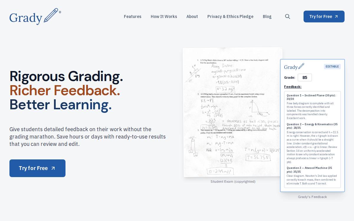 Gradyai website preview