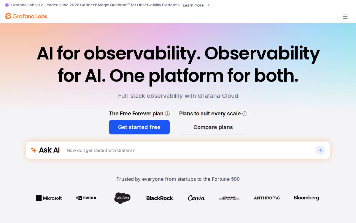 Grafana (Link website preview
