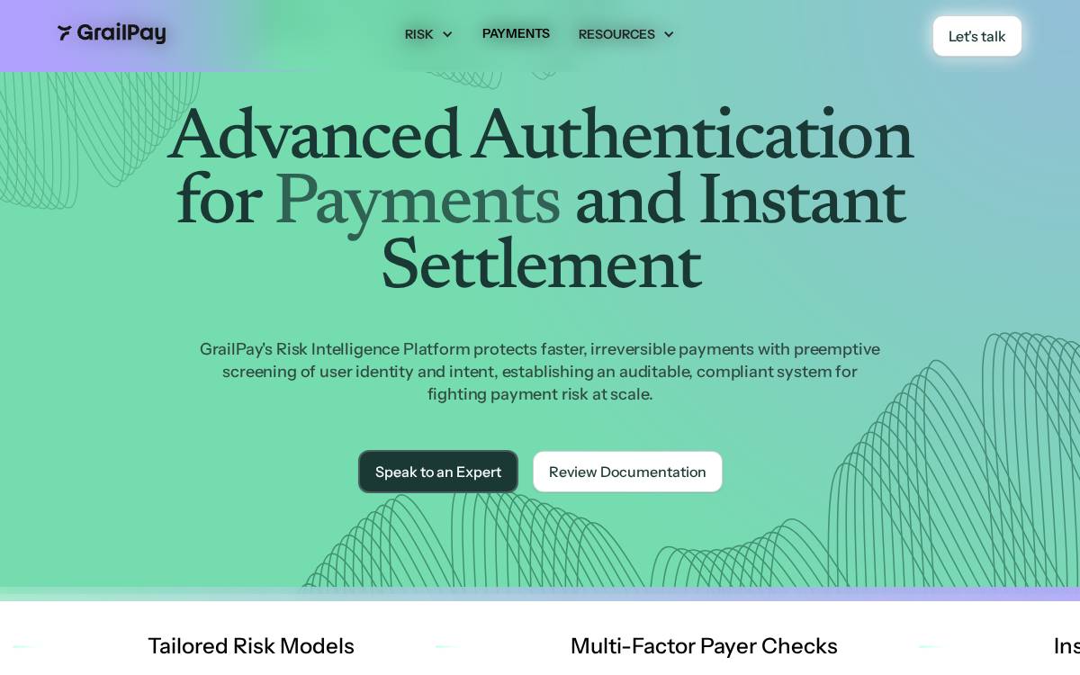 GRAILPAY website preview