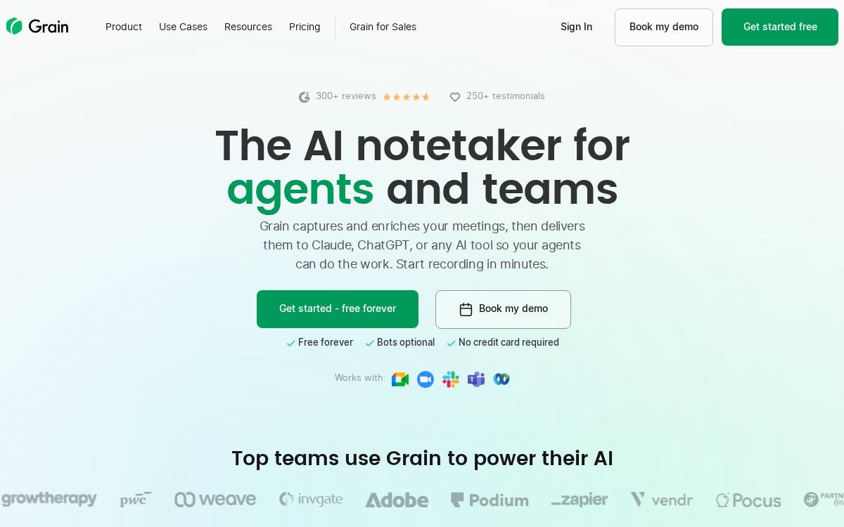 Grain website preview