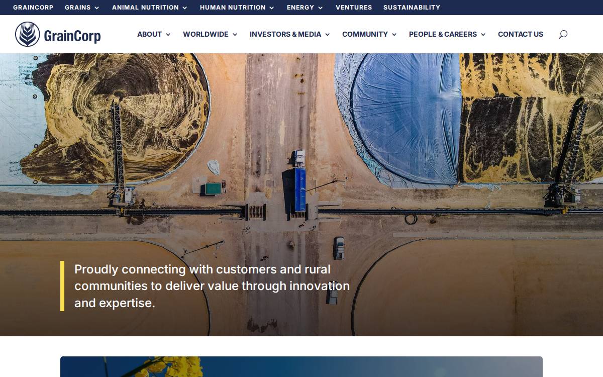 Graincorp website preview