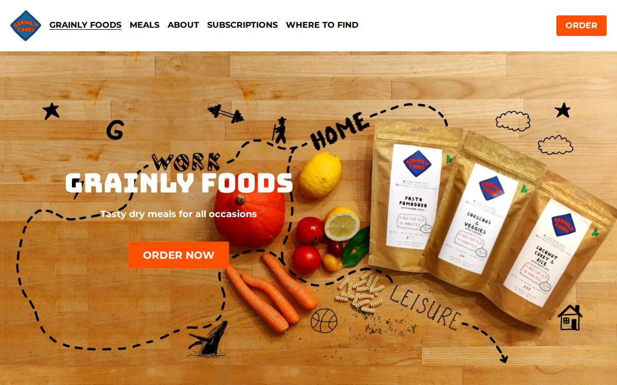 Grainlyfoods website preview