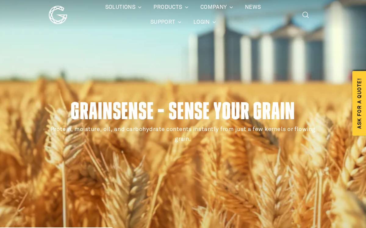 Grainsense website preview