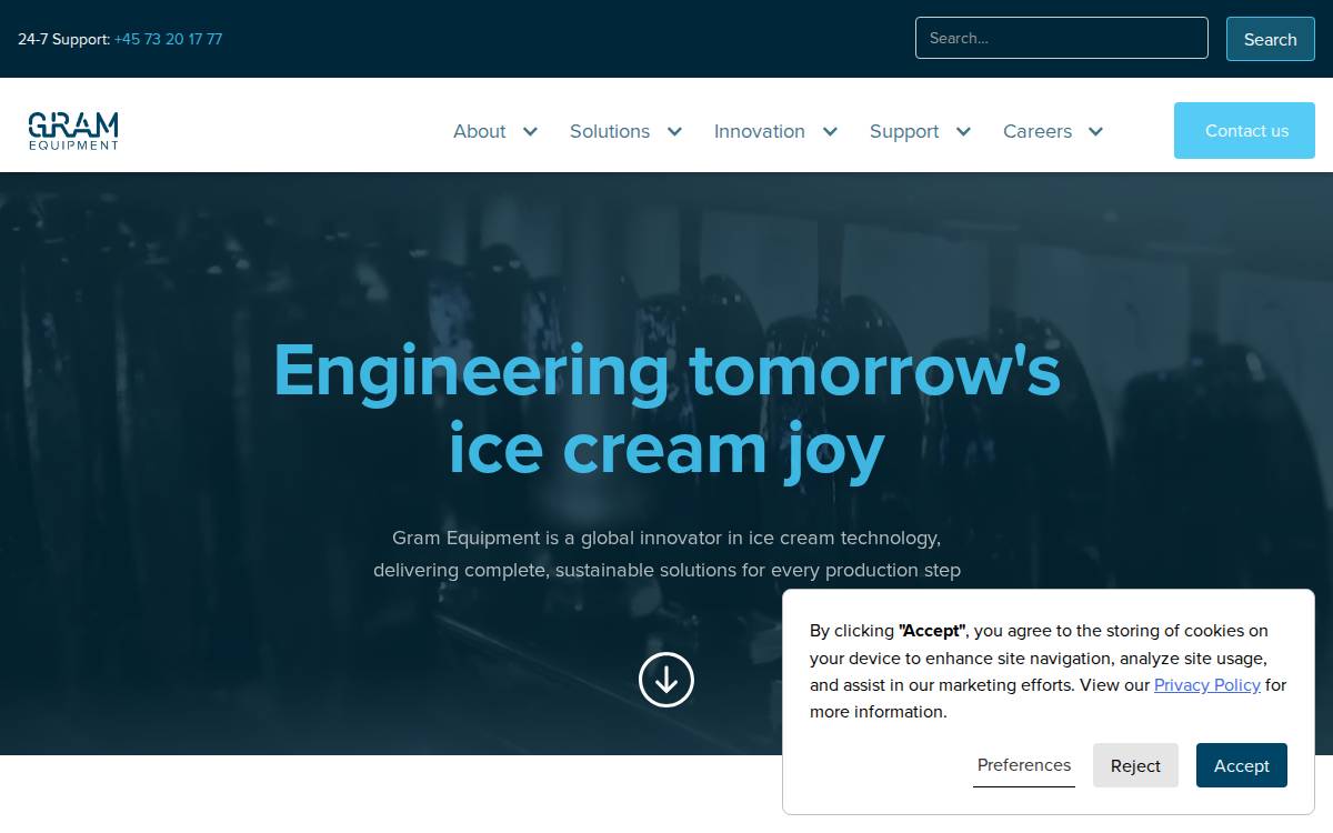 Gram Equipment website preview