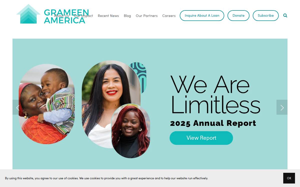 Grameen America website preview