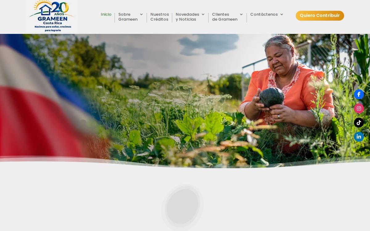 Grameen Costa Rica website preview