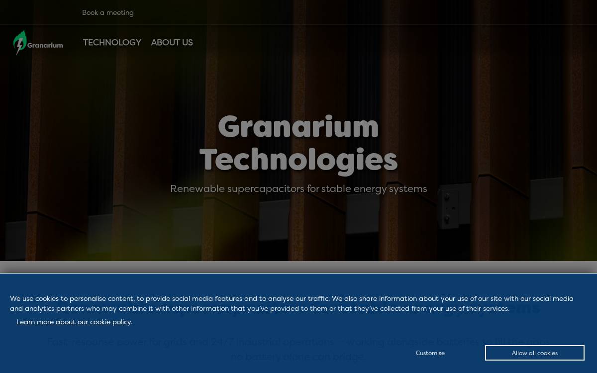 Granarium Technologies website preview