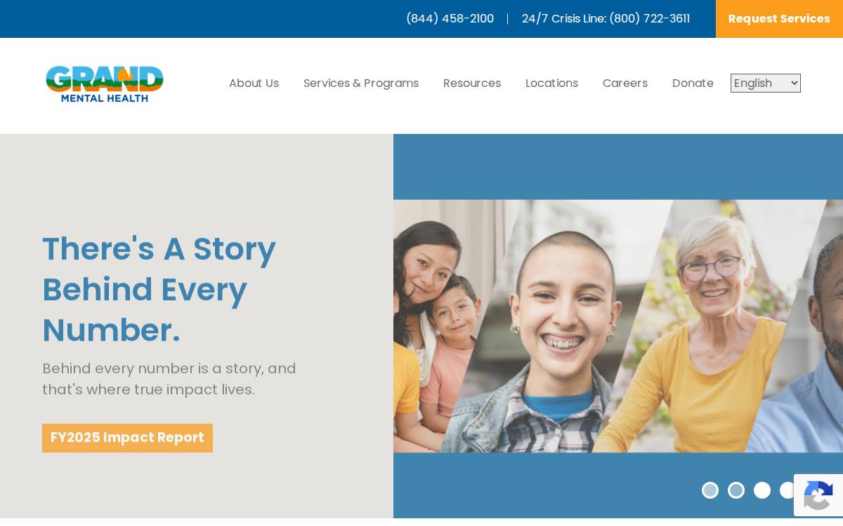 Grand Mental Health website preview
