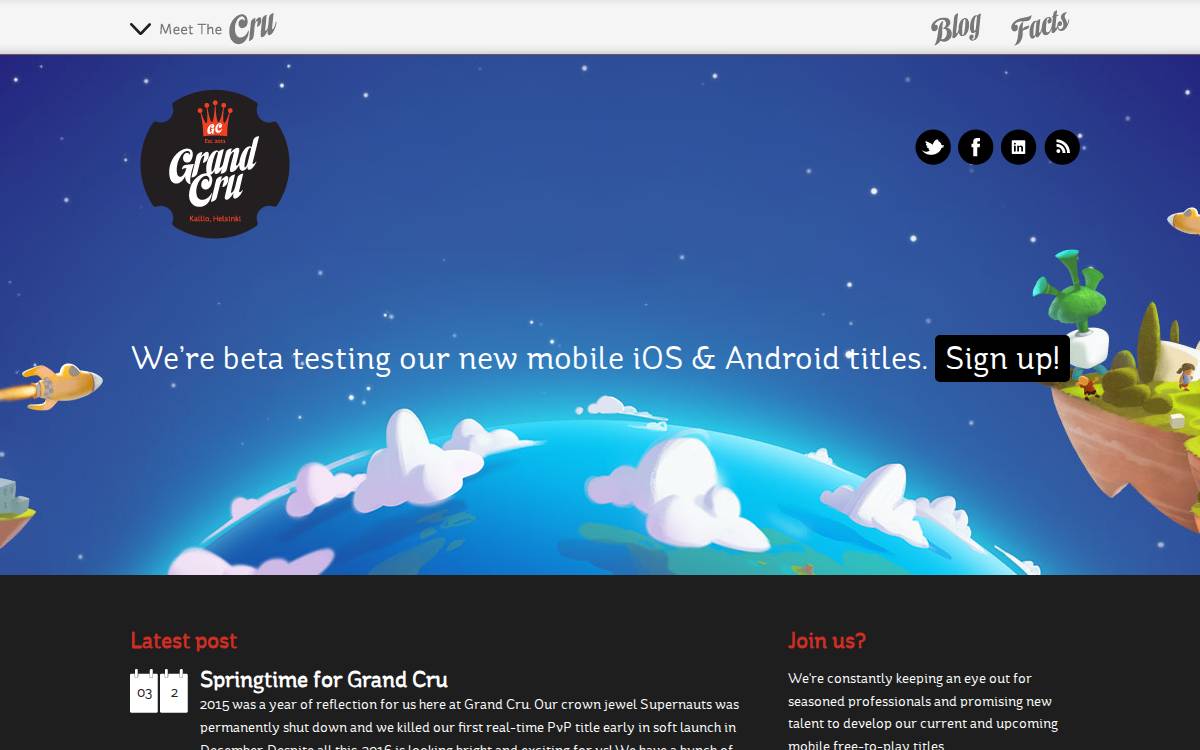 Grandcrugames website preview