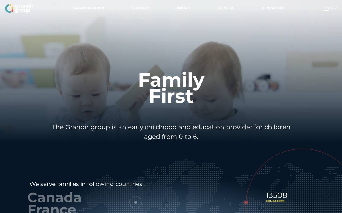 GRANDIR website preview