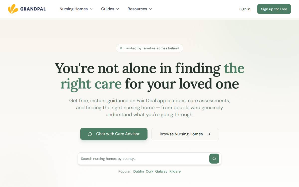 Grandpal website preview