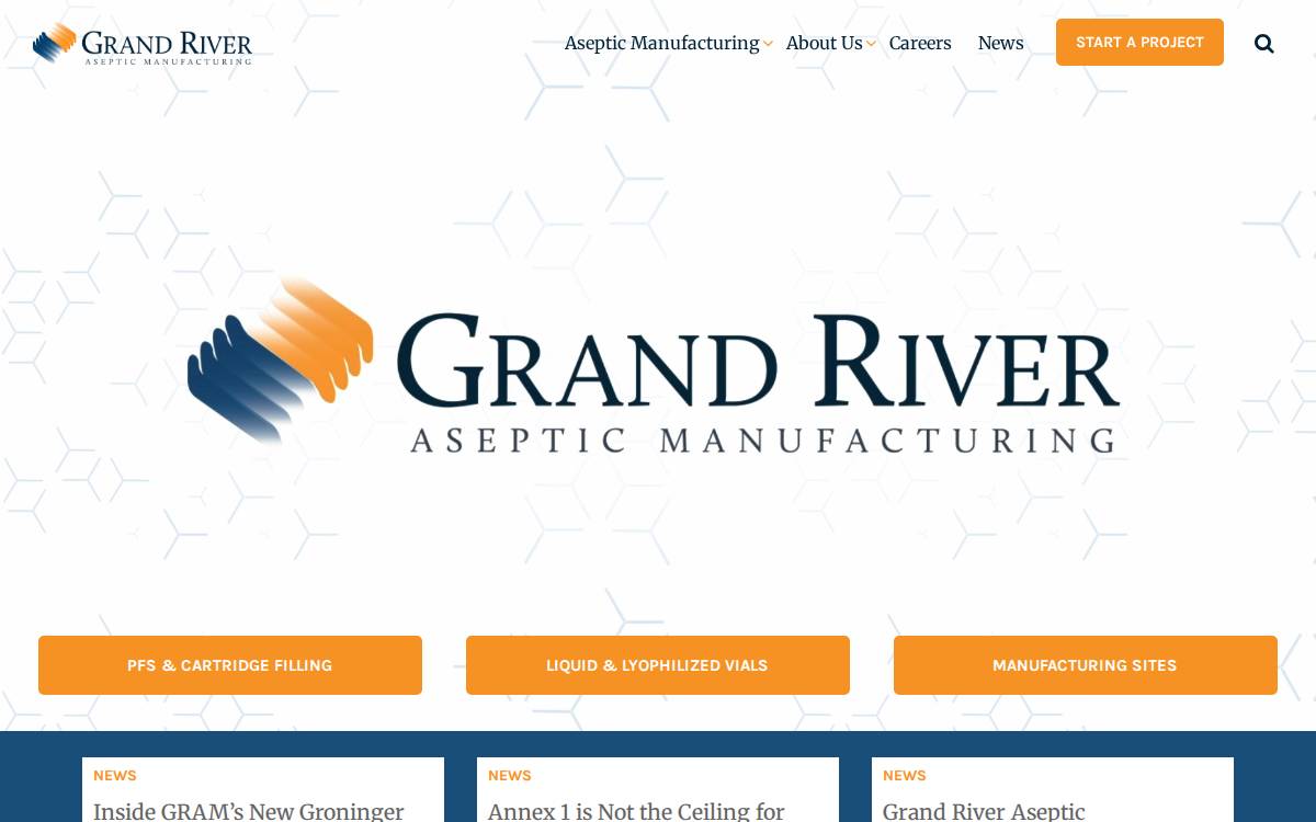 Grandriverasepticmfg website preview